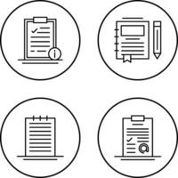 Info and Journal Icon vector