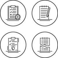 Medical Examination List and Check Up List Icon vector