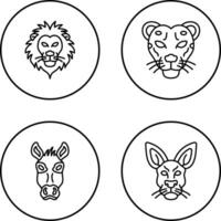 Lion and Cheetah Icon vector