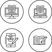 Digital Learning and Written Icon vector