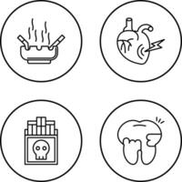 Heart Attack and hashtray Icon vector