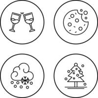 Wine and Cookie Icon vector