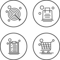 Shopping Bag and Target Icon vector