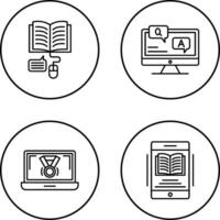 Online Learning and Faq Icon vector