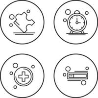 Puzzle and Stop Watch Icon vector