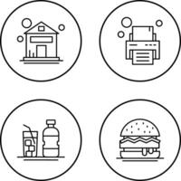 House and Printer Icon vector