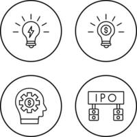 Light Bulb and Light Bulb Icon vector