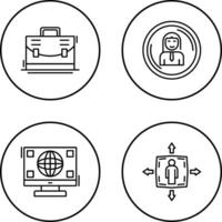 Briefcase and User Icon vector