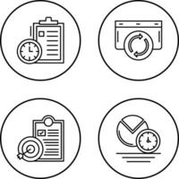 Time Management and Refresh Icon vector