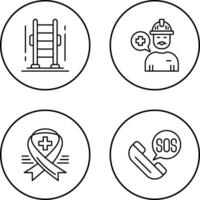 Ladder and Support Icon vector