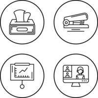 Tissue Box and Stapler Icon vector