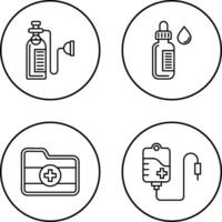 Oxygen and Dropper Icon vector