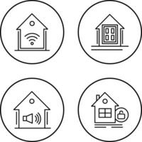 Smart Home and Window Icon vector