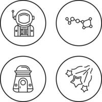 big dipper and astronaut Icon vector