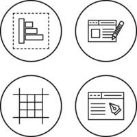 Object Alignment and Web Page Icon vector