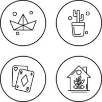 Origami and Cactus Icon vector