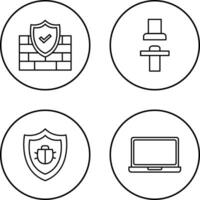 Firewall and Seat Icon vector