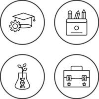 Bachelor and Pencils Icon vector