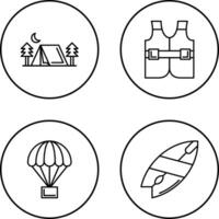 Tent and Life Icon vector