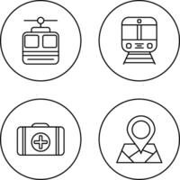 Cable car and Train Icon vector