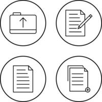folder and edit document Icon vector