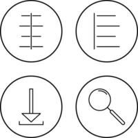 center align and left align Icon vector