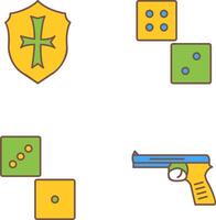 Dice and Shield Icon vector