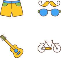 Hipster Style and Shorts Icon vector