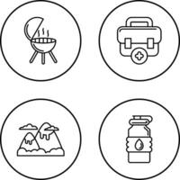 Bbq and First Aid Icon vector