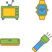 Television and Smart Watch Icon vector