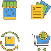 Support and Invoice Icon vector