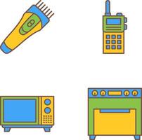 Trimmer and Communication Icon vector