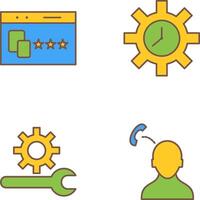 sitio web promoción y hora mejoramiento icono vector