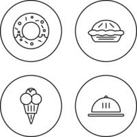 Donut and Pie Icon vector