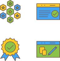 reputaion management and qc passed Icon vector