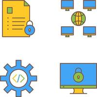 confidentiality and company network Icon vector