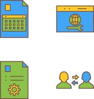 content planning and web support Icon vector