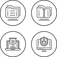 Folder and Compressed Icon vector