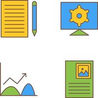 write feedback and computer settings Icon vector