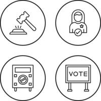 Gavel and Candidate Icon vector