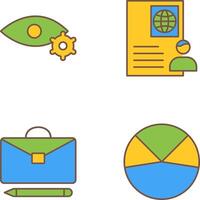 view setting and global profile Icon vector