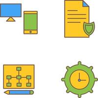 devices and private document Icon vector