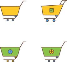 empty cart and confirm order Icon vector