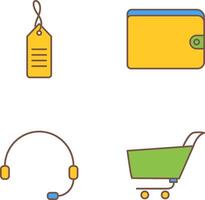 sale tag and wallet Icon vector