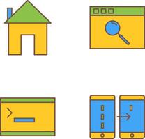 homepage and browser Icon vector