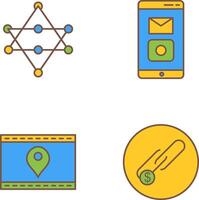 Networks and Mobile Applications Icon vector