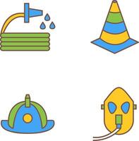 water hose and cone Icon vector