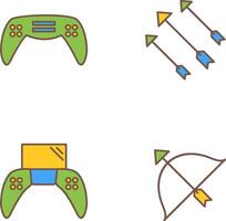 Gaming Console and Arrows Icon vector