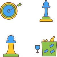 Dartboard and Bishop Icon vector