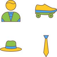 Man and Skates Icon vector